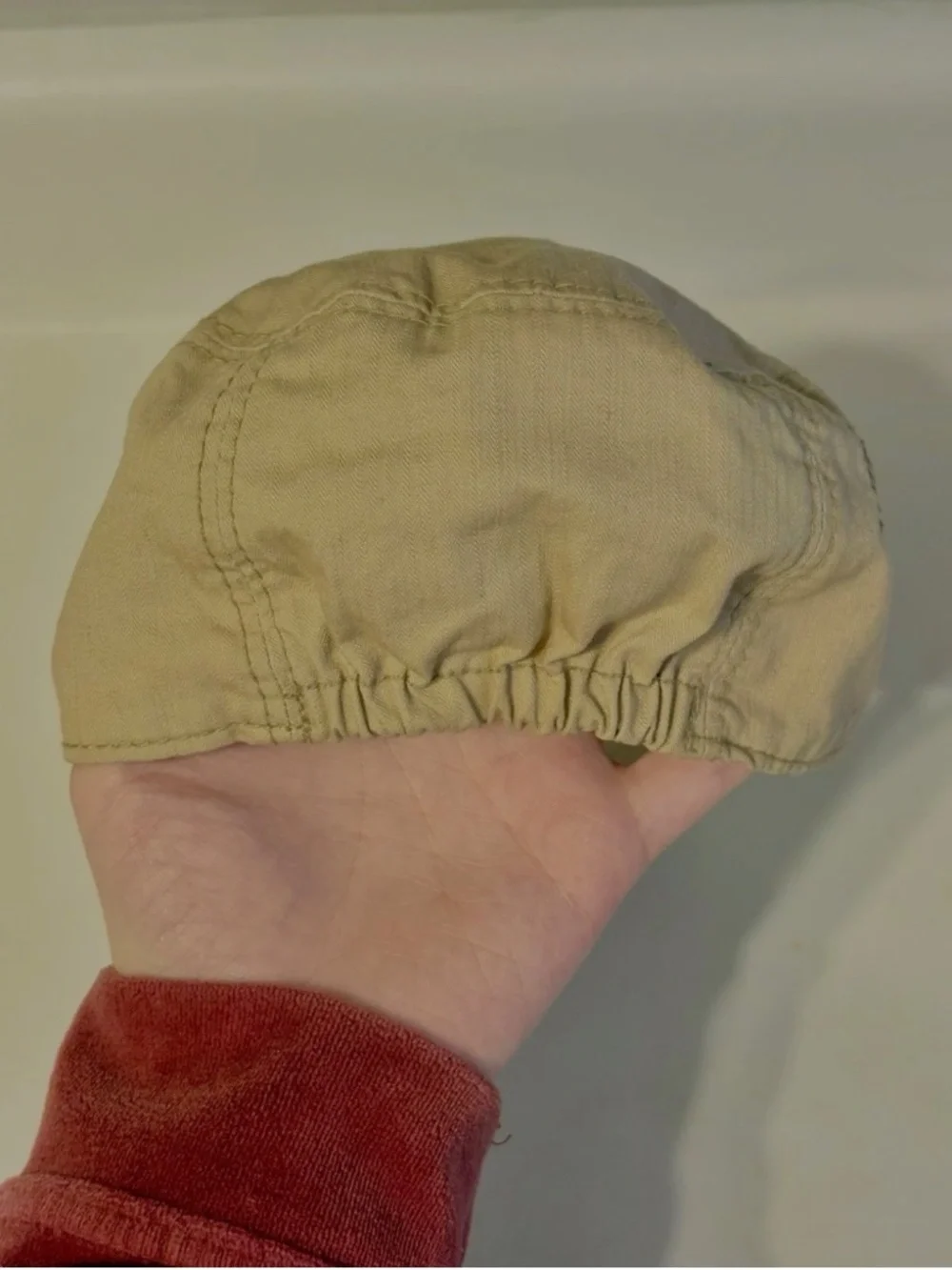 Girls Y2K Cadet Military Style Cap Hat Khaki Old Navy 12-24M 100% Cotton